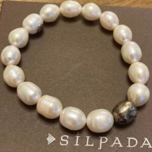 Silpada SS Pearl โShine Onโ Stretch Bracelet B2894
